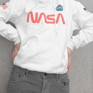 white nasa tilly’s hoodie! 🚀